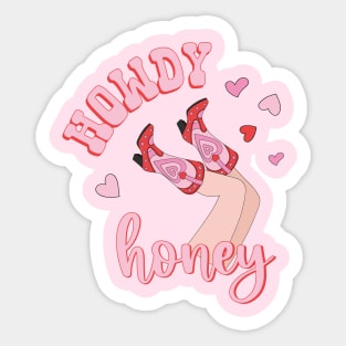 Howdy Honey Country Love Happy Valentines Day Sticker